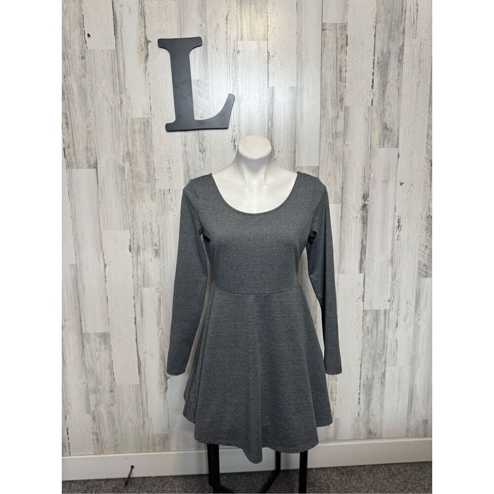H&M gray flare dress